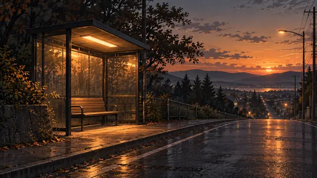 Bus Stop Evening